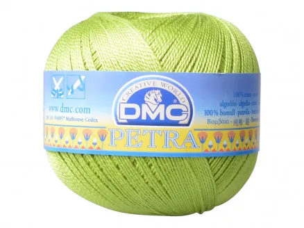 DMC Petra nr. 5 Hæklegarn Unicolor 5907 Æblegrøn